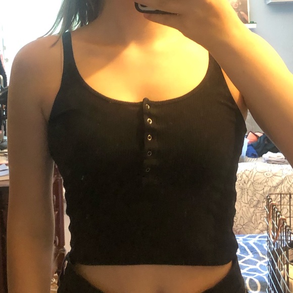 Brandy Melville Tops - brandy melville black tank top